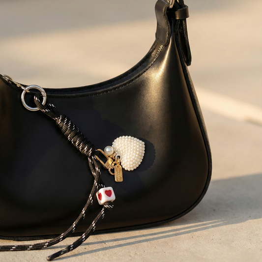 Noir Pearl - El Yapımı Çanta Charmı & Anahtarlık