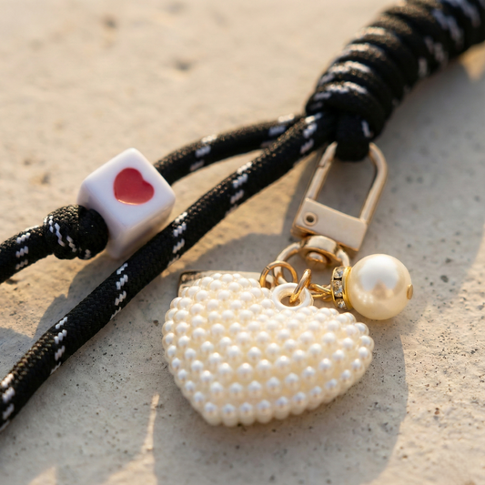 Noir Pearl - El Yapımı Çanta Charmı & Anahtarlık